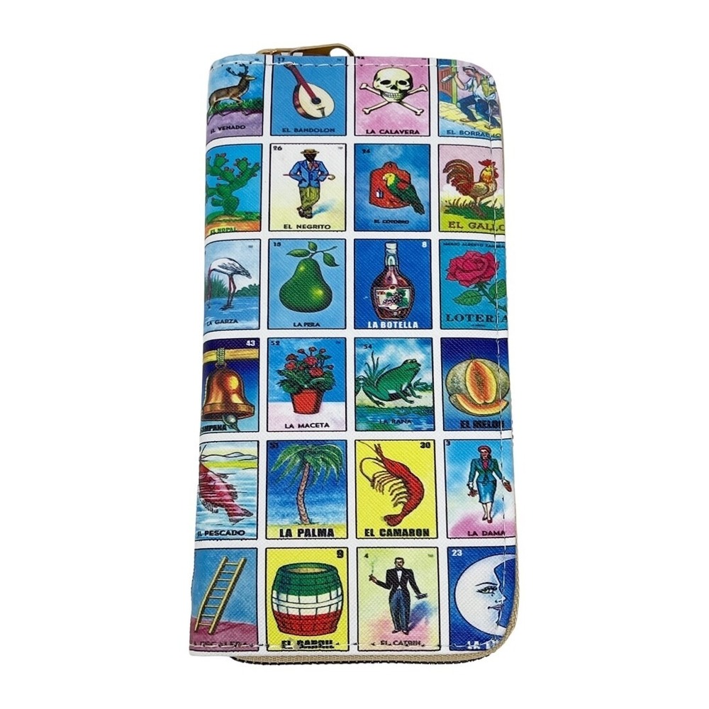 NEW Loteria Mexican Bingo Lady Wallet Clutch Credit Card Holder Coin Bag